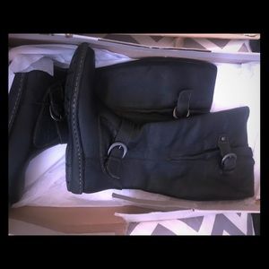 Born Riding Boots Black Wide Calf BRAND NEW
